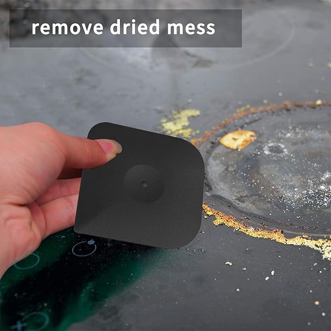 Plastic Pan Dish Pot Food Kitchen Scraper Tool Set, 3 pcs Nylon Plastic Cast Iron Skillet Cleaner Scrubber Scrapper, Kitchen Scraper Non-Scratch (Black)
