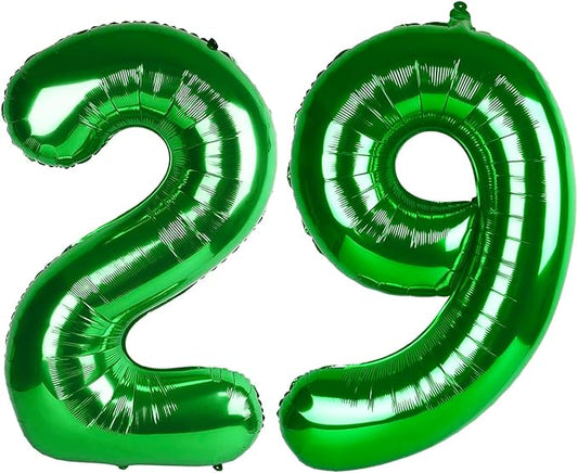 Number Balloonss 40 Inch Dark Green 29 Number Balloonss for Women Men, Balloons for 29th Birthday Party Supplies Celebration, Graduation, Photo Prop Decoration