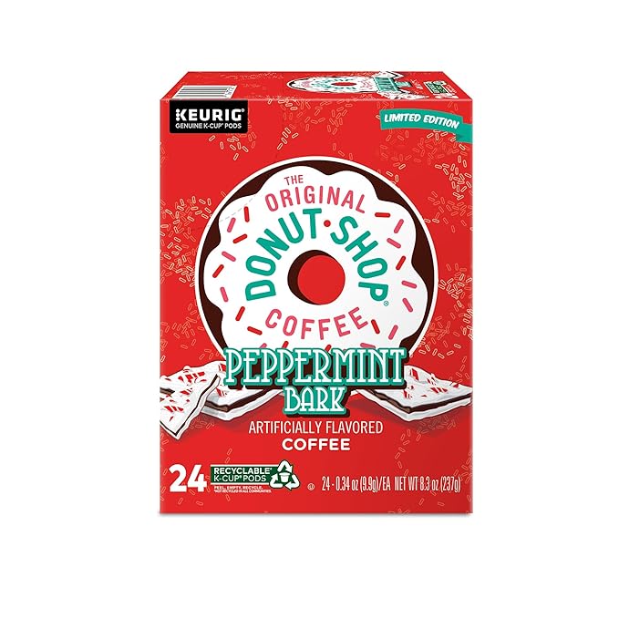 The Original Donut Shop Peppermint Bark Keurig Single-Serve K-Cup Pods, Light Roast Coffee, 96 Count
