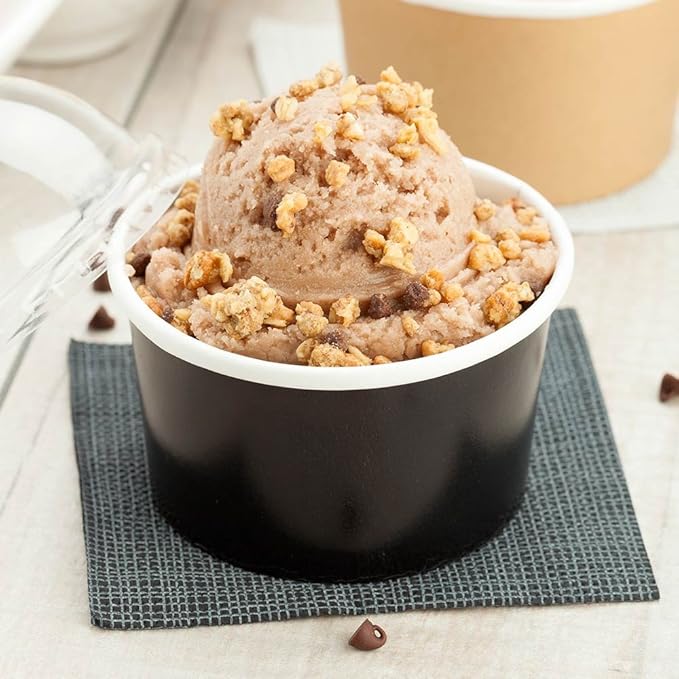 Coppetta 3 Ounce Paper Cups, 50 Durable To Go Cups - Lids Sold Separately, Disposable, Black Paper Dessert Cups, Freezable, For Cafes And Restaurants - Restaurantware