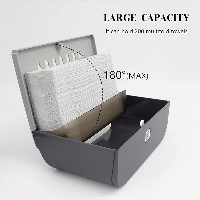 Multifold Paper Towel Dispenser Wall Mount Commercial Trifold Hand Towel Dispenser for Bathromm