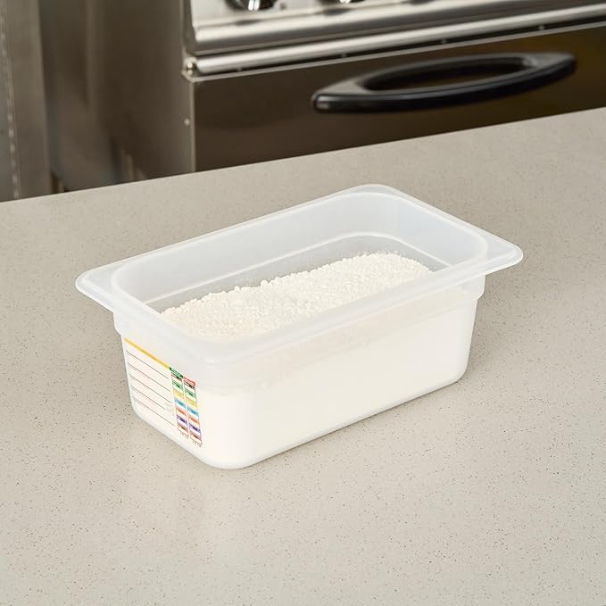 Restaurantware Food Storage Container 10 Pack of 10.3 x 6.2 x 3.9 Inches Plastic Stackable Storage Box White Reusable Label Container Dishwasher Safe For Restaurants And Kitchens