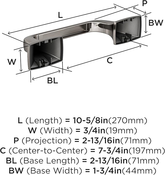 Amerock BH36011G10 | Brushed Nickel Pivoting Double Post Toilet Paper Holder | 10-5/8 in. (270 mm) Toilet Tissue Holder | Highland Ridge | Bath Tissue Holder | Bathroom Hardware | Bath Accessories