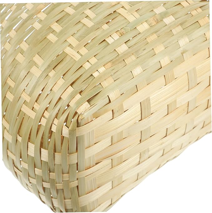 Unomor 1pc Handmade Bamboo Woven Storage Basket for Flower Arrangement and Organizing Multi-purpose Container for Home and Sundries Random Style