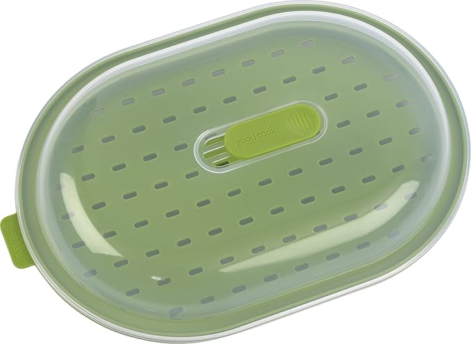 GoodCook Everyday Microwave Steamer – Vegetable & Fish Cooker,Microwave Cookware Preserves Vitamins & Nutrients,Quick Dinner-& Meals,Adjustable Steam Release Vent,(Pack of 12)