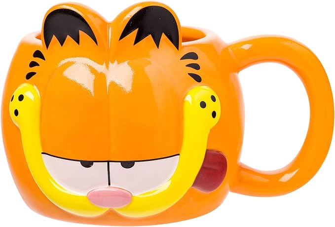 Silver Buffalo Garfield Ceramic 3D Sculpted Mug, 20 Ounces