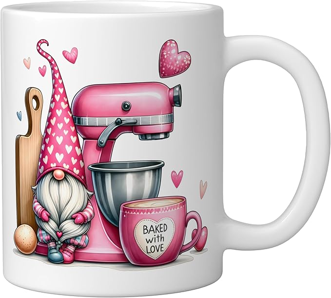 Baker Cute Baking Pastry Chef Bake Love Bakery Owner Ceramic Mug, White