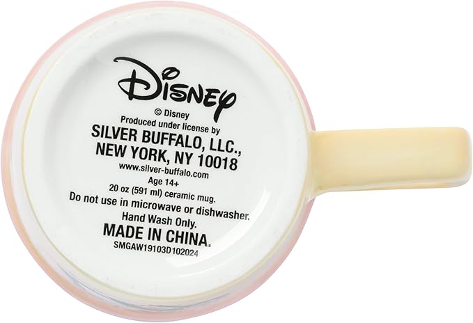 Silver Buffalo Disney Alice in Wonderland “Stop to Smell The Flowers” Ceramic 3D Sculpted Mug, 20 Ounces