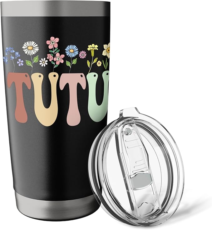 Tutu Gifts Women Wildflower Floral Design Tutu Stainless Steel Insulated Tumbler