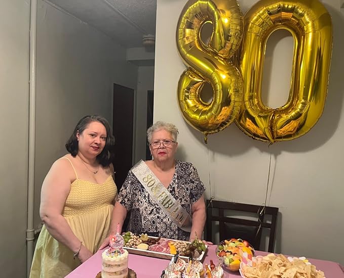 Number 8 Balloons Gold Party Decorations for Girl Boys, 40 In Big Balloons for Engagement, Wedding, Celebration Party, Graduations, Photo Shoot