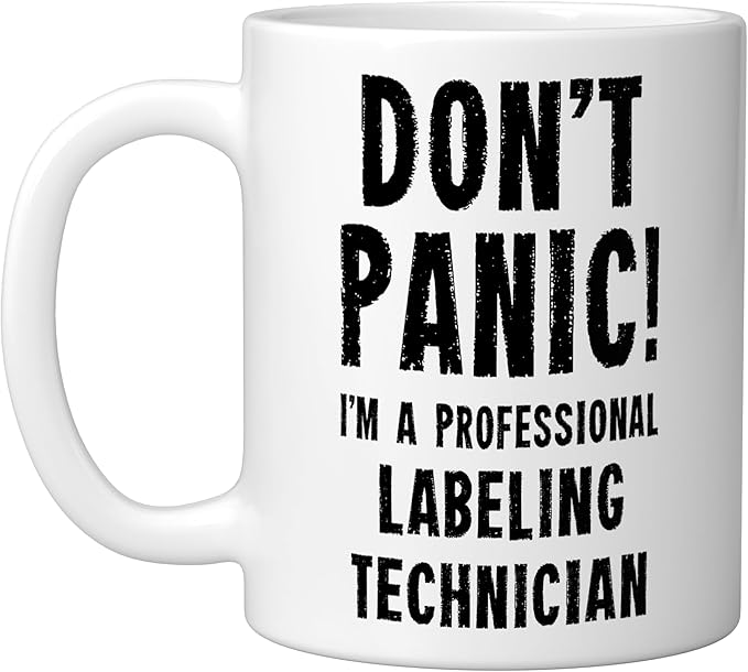 Labeling Technician Ceramic Mug, White