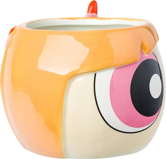 Silver Buffalo Powerpuff Girls Blossom Ceramic 3D Sculpted Mug, 20 Ounces