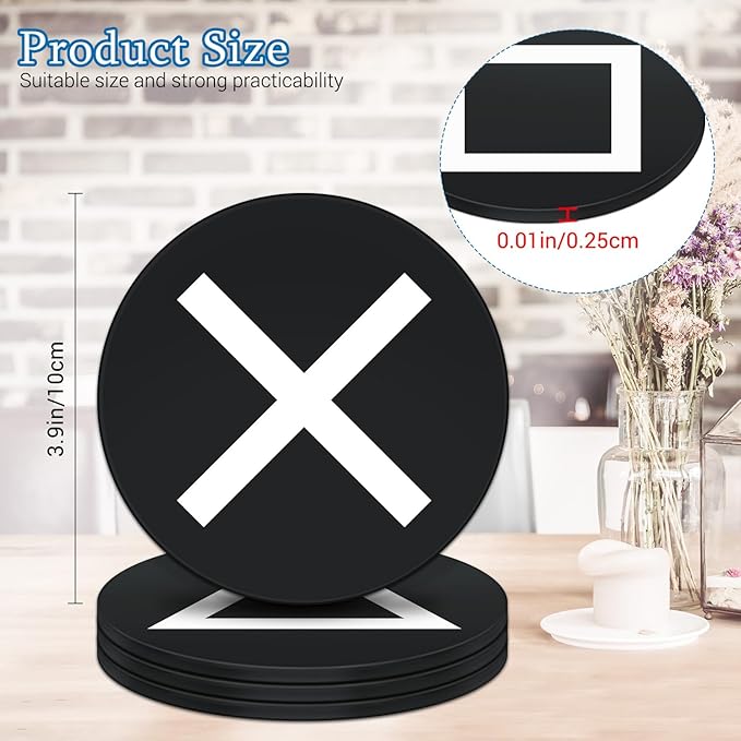 Game Coasters Black Silicone Coaster Non-Slip, Washable, Heat Resistant Drink Coasters Cup Mat for Tabletop Protection Game Room Decor Housewarming Gift for Gamers - Set of 4