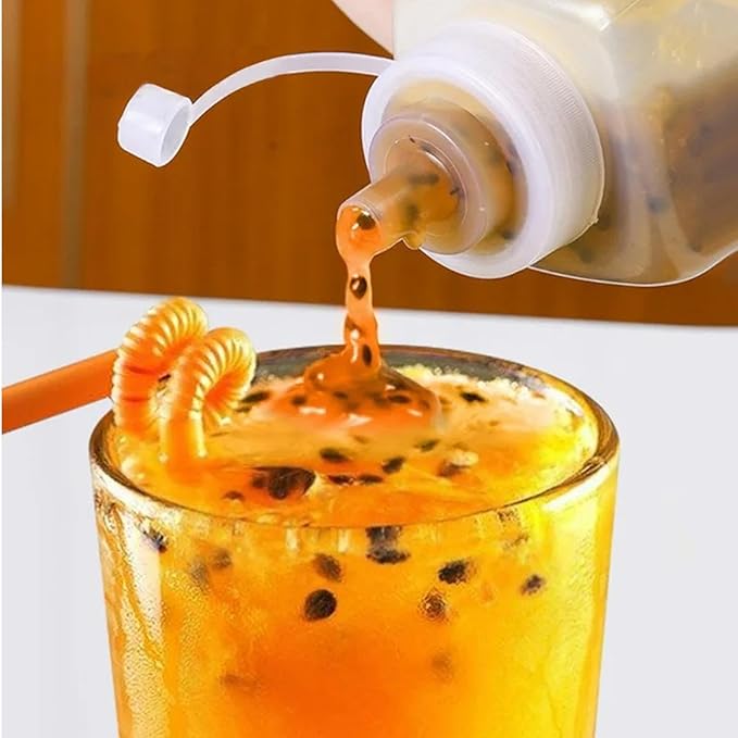 Sauce Storage Bottles, Refillable Dispenser Set, Wide Mouth Fixture with Leak Proof Build, Large Container with Scale Details, 2.95x2.95x9.84 inches Kitchen Accessory, Household Organizer for Salad