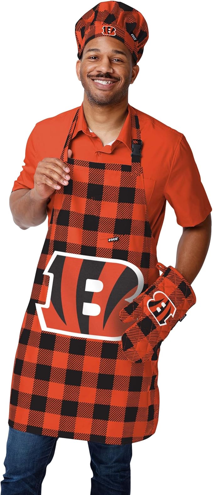 FOCO NFL Unisex-Adult NFL Team Logo Grilling Cooking Chef Gear - Oven Mitt