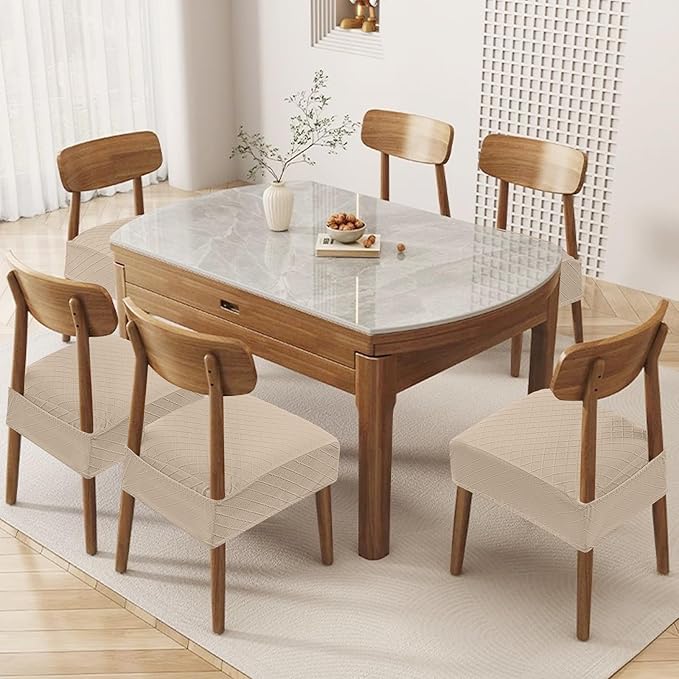 Genina Waterproof Seat Covers for Chairs Seat Covers for Dining Room Chair Slipcovers Kitchen Chair Covers Dining Chair Covers