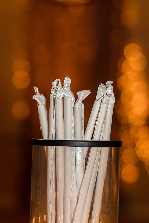 Concession Essentials Paper Wrapped Clear Giant Plastic Drinking Straws. Thickness is .3mm and Length is 10.25 Inches.7.5mm Thick and Paper Wrapped (CEClearGiant10wrapped-300Count) (Pack of 2)