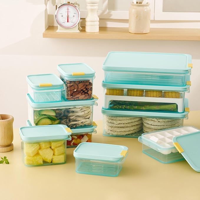 LocknLock Freezer Fit Plastic Freezer Containers | Airtight Stackable Food Storage for Meal Prep | Microwave & Dishwasher Safe | BPA Free Freezer Container with Lid, 1.65L