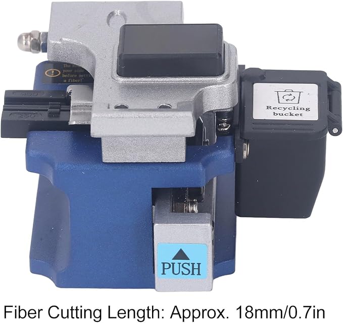 Fiber Cleaver High 16 Cleaving Points 3 in 1 Fixture Automatic Return Knife Optic Fiber Multi Functional Optical Fiber Cleaver for 0.25mm 0.9mm 3.0mm Coating Cab