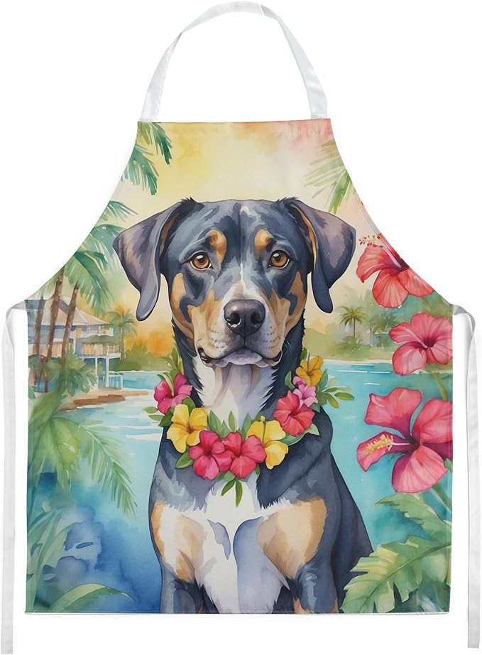 Caroline's Treasures Catahoula Luau Apron Cooking Kitchen Server Baking Crafts Gardening for Adult Women Men, Unisex, Large, Multicolor