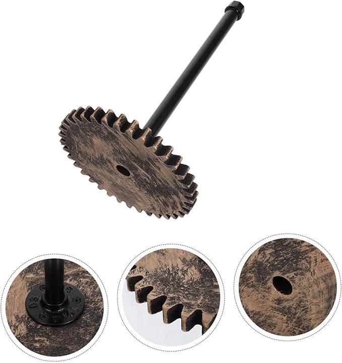Holibanna Rustic Industrial Iron Paper Towel Holder Freestanding Vintage Kitchen Roll Dispenser for Home and Bathroom Space-Saving Design Stylish Water Pipe Shape