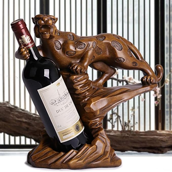 Wine Holder Cheetah Style Wine Rack Personality Home Kitchen Restaurant Wine Rack Resin Countertop Cabinet Cellar Narrow
