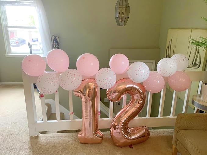 Number Balloons 40 In 50 Number, 50th Birthday Decorations for Women Men, Rose Gold Birthday Party Decorations Big Balloons for Wedding, Celebration Party, Graduations