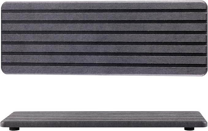 NiuYichee 2 PCS Water Absorbent diatomite Coasters, 12.2" x 4" Water Absorbing Stone Tray for Sink, Stone Drying mat for Kitchen Counter, Stone soap Tray Used for Hand Soaps & toiletries & Plants