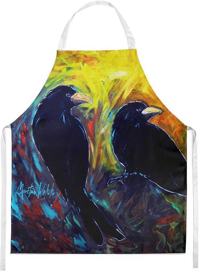 Caroline's Treasures What Was That Black Crows Apron Cooking Kitchen Server Baking Crafts Gardening for Adult Women Men, Unisex, Large, Multicolor