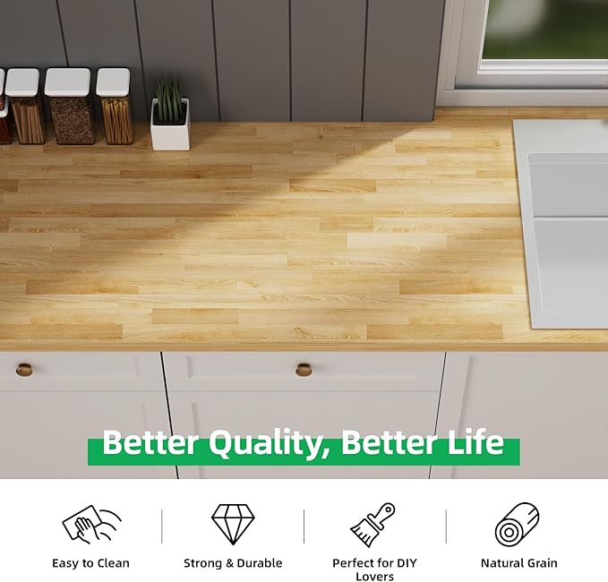Butcher Block Countertop Wood Tabletop – 1FT Solid Unfinished Butcher Block Cutting Board 12"x7.5"x0.5" Small Hardwood Slab for Kitchen Prep, DIY Crafts, Shelves, Desk Top & Home Projects