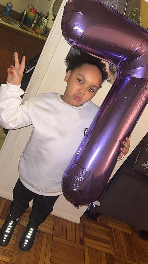 40 Inch Purple 27 Number Balloonss, Big 72 Balloons for Women Men, Birthday Party Decorations for Wedding, Celebration, Graduation, Photo Prop