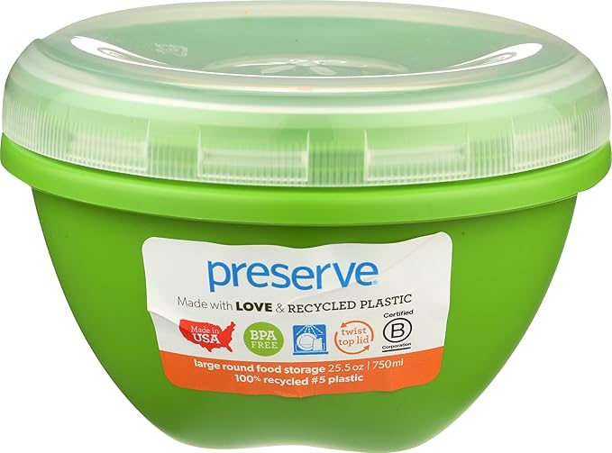 Preserve Food Storage Container, 25.5 Ounce/Large, Apple Green