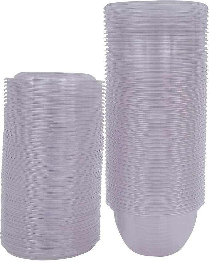 ECO PRODUCTS Compostable Clear PLA Plastic 18oz Salad Bowl With Lid, Case of 150, Grab 'n' Go Round Cold Takeout Food Containers, Renewable Plant-Based, Disposable, ASTM Compliant, BPI-Certified