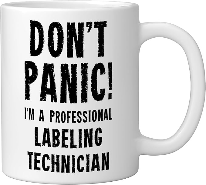 Labeling Technician Ceramic Mug, White