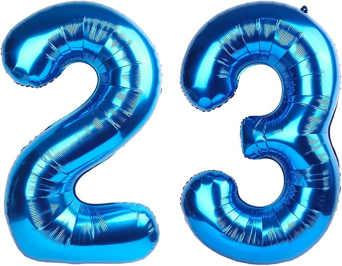 Big 23 Balloons Number, 40 Inch 32 Balloon for Women Men, Dark Blue Number Ballons for Birthday, Party, Wedding, Anniversaries, Celebration Party, Graduation