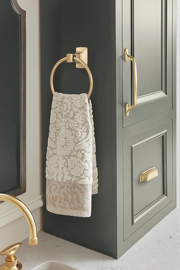 Amerock BH36012 Highland Ridge 7-7/16" Wall Mounted Towel Ring - Champagne Bronze