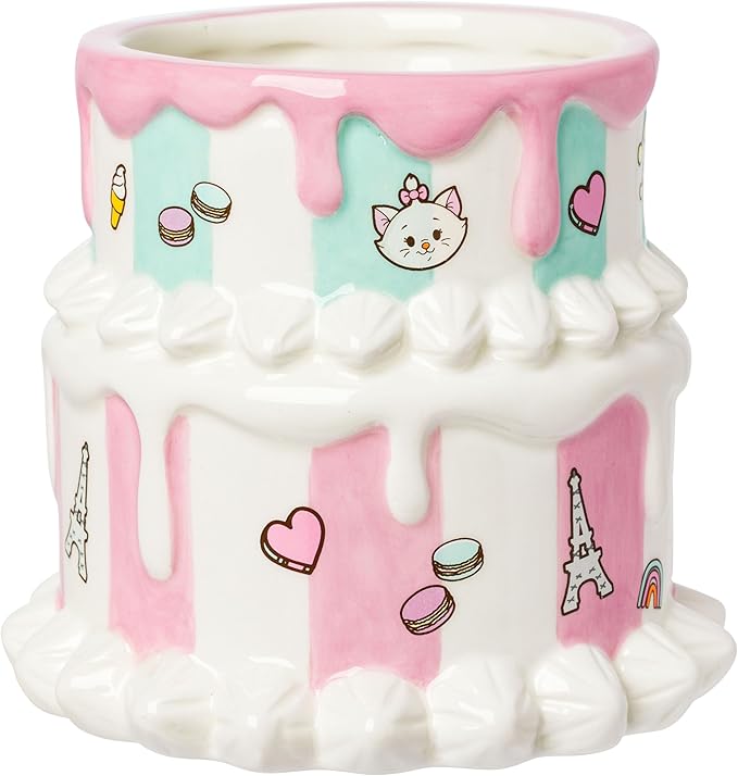 Silver Buffalo Disney The Aristocats Marie Cake Ceramic 3D Sculpted Mug, 22 Ounces
