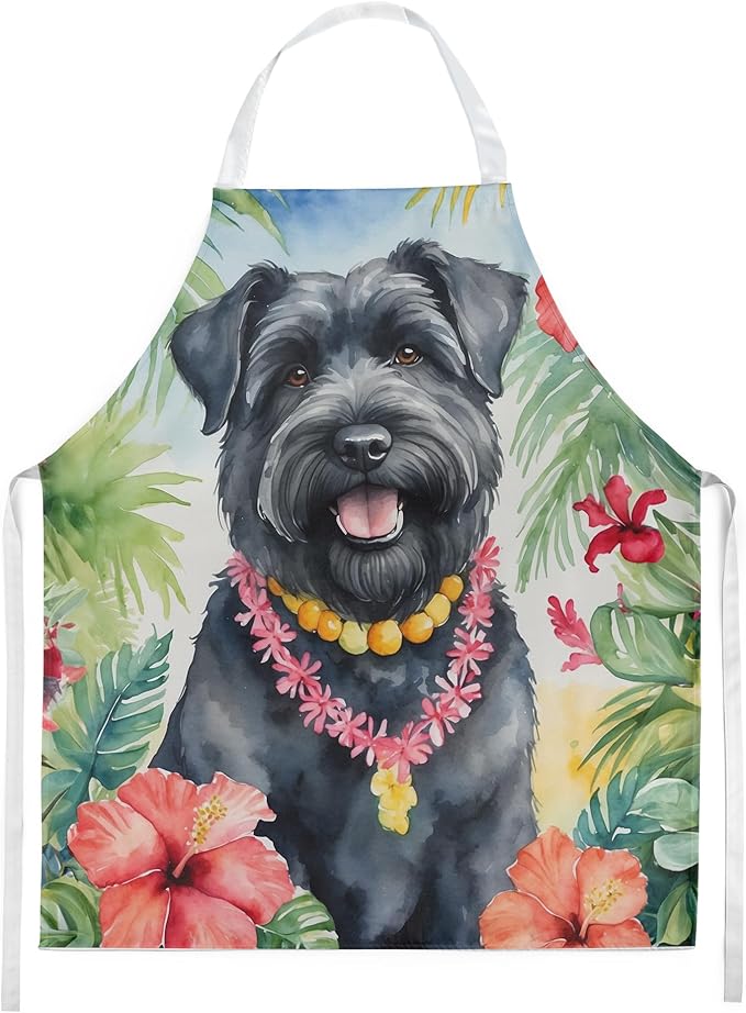 Caroline's Treasures Bouvier des Flandres Luau Apron Cooking Kitchen Server Baking Crafts Gardening for Adult Women Men, Unisex, Large, Multicolor