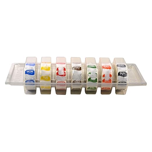 DayMark Safety Systems Day of The Week 1" Octagon Removable Labels, MON-Sun, Label Dispenser Included (7,000 Labels)