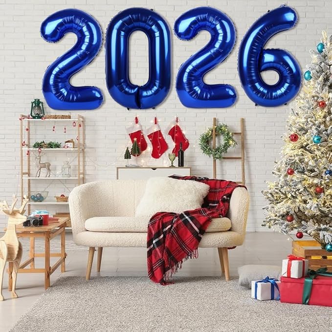 2026 Navy Blue Number Balloon, 40 Inch Balloon, New Years Eve Decorations, Balloons for New Years Eve Party Supplies 2026, Graduation Decoration, 2 6 20 26 Birthday Parties
