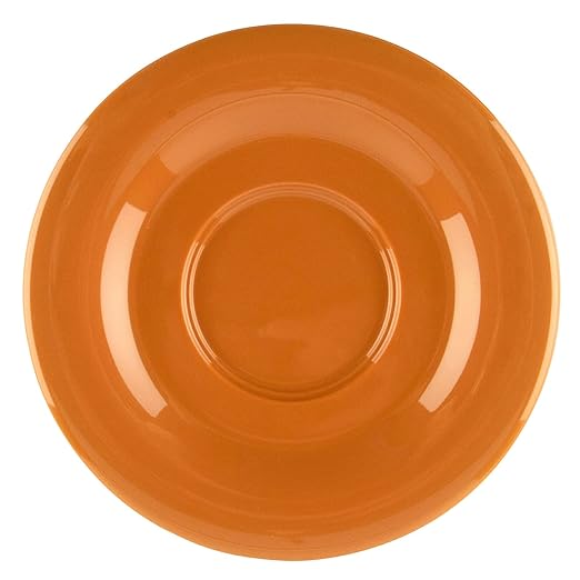 GET SU-2-PK Saucer For Coffee Cups and Mugs C-108, TM-1208 & TM-1308, 5.5", Pumpkin(Set of 12)