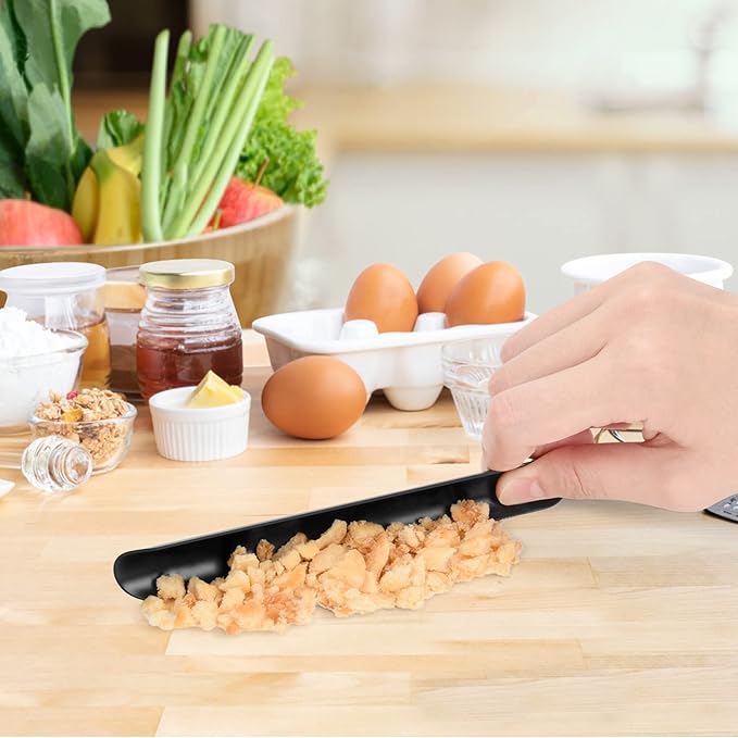 Crumbers, Table Cleaner Tool, Stainless Steel Crumbers for Servers, Bread Crumber, Crumb Sweeper, Restaurant Table Scraper for Crumbs on Table for Servers, Waiters and Waitresses (3 PACK, Black)