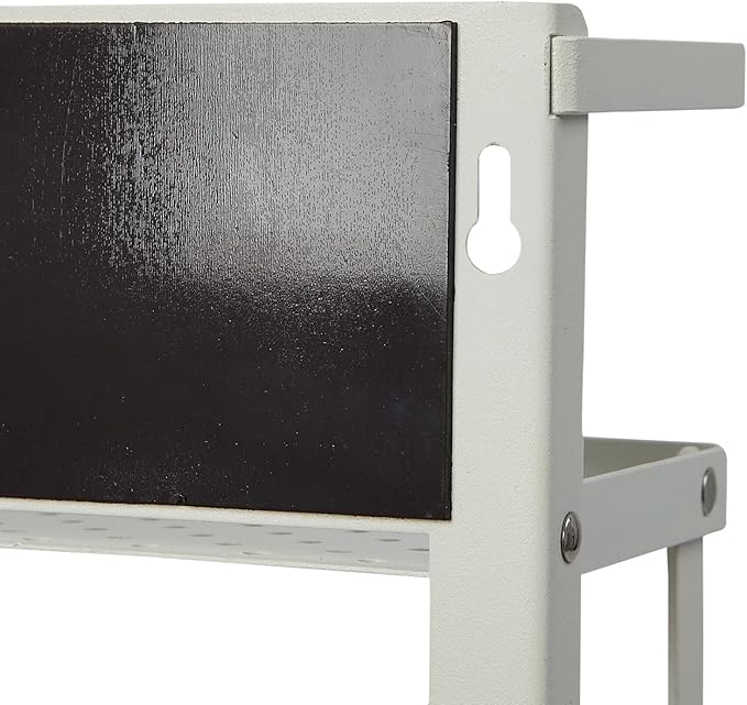Household Essentials Metal Magnetic Organizer with Paper Towel Holder, White
