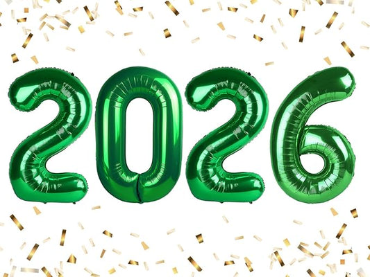 2026 Balloon Numbers 40 Inch, 2026 Balloons for Happy New Years Eve Party Decoration, Dark Green Number Balloons for 26 20 Birthday Party Wedding Anniversaries
