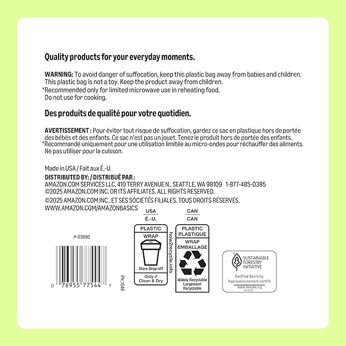 Amazon Basics Everyday Paper Plates, 8.62 Inch, Disposable, 200 Count, Packaging May Vary
