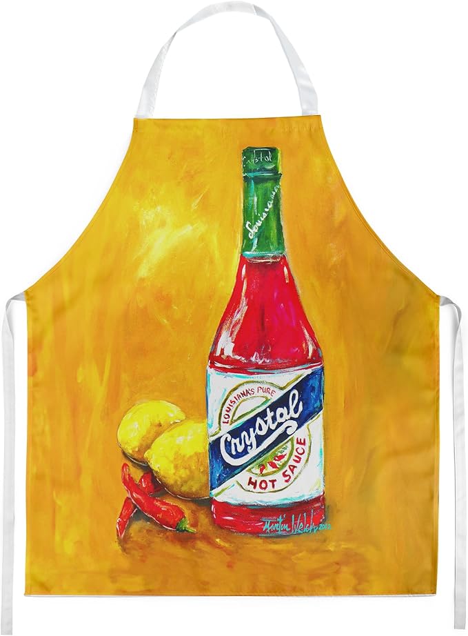 Caroline's Treasures Got Sauce Hot Sauce Apron Cooking Kitchen Server Baking Crafts Gardening for Adult Women Men, Unisex, Large, Multicolor