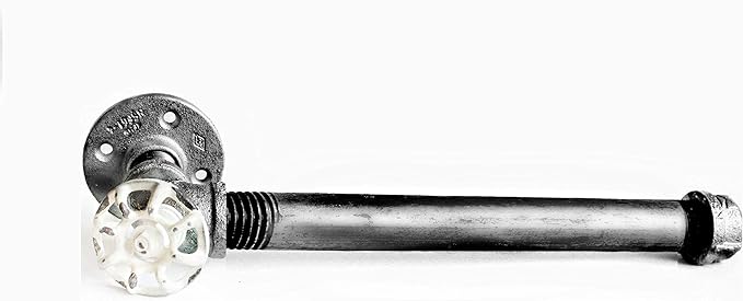 Paper Towel Holder - Industrial Pipe Steampunk kitchen towel holder, Metal industrial black pipe, Kitchen decor, Kitchen fixture, Towel bar