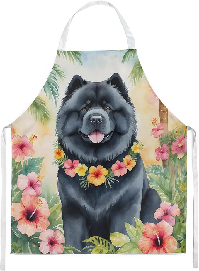 Caroline's Treasures Chow Chow Luau Apron Cooking Kitchen Server Baking Crafts Gardening for Adult Women Men, Unisex, Large, Multicolor