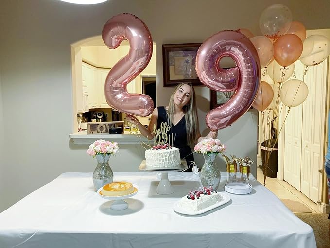 40 Inch Pink Numbers 9 Balloon, Balloons Decorations for 9 19 90 Birthday Party, Engagement, Wedding, Graduations, Photo Shoot Supplies