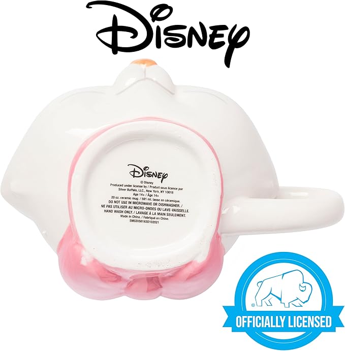 Silver Buffalo Disney Aristocats Marie Face Ceramic 3D Sculpted Mug, 20 Ounces